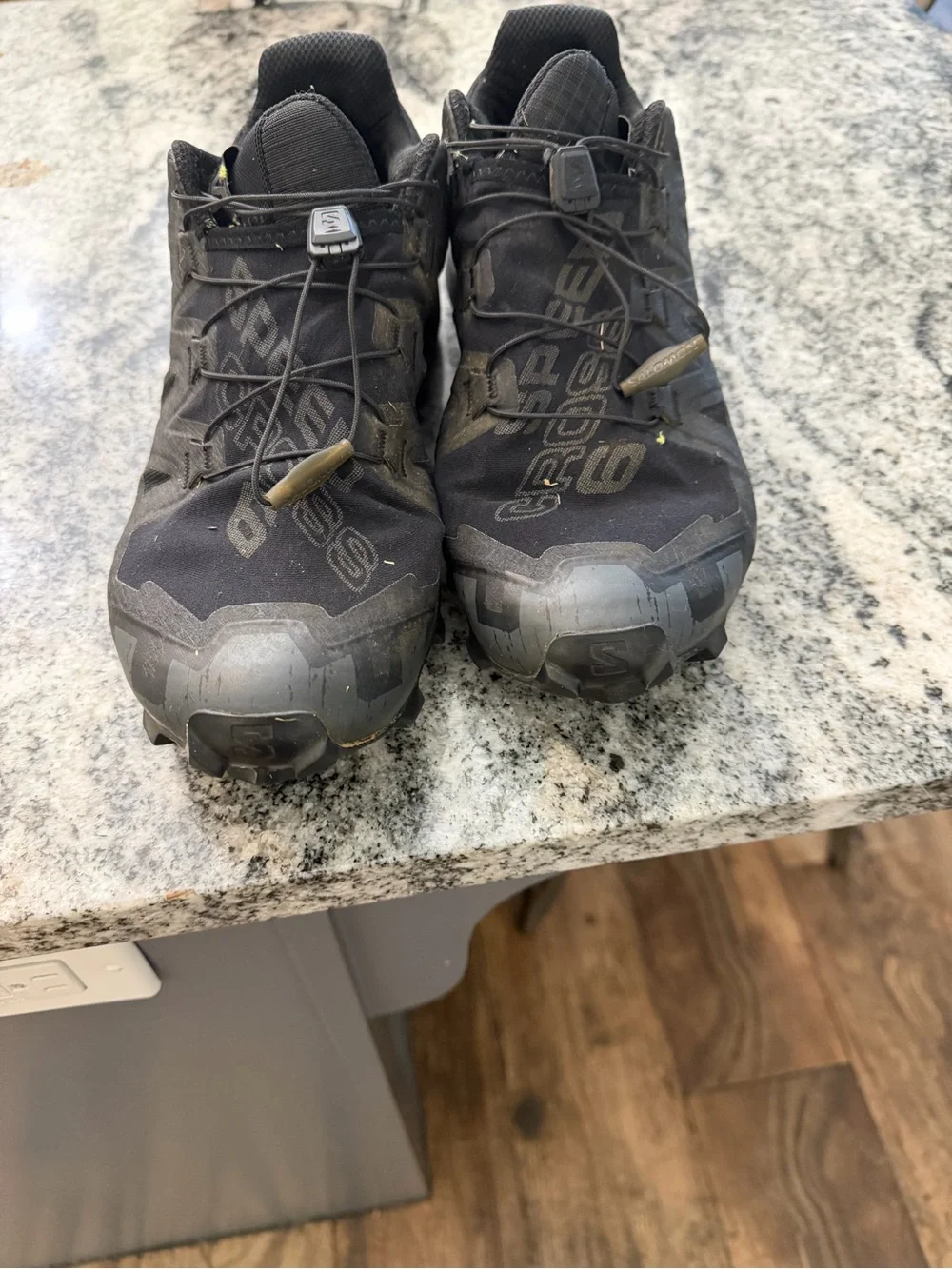 Salomon Black Trail Sneakers with Quick-Pull Laces